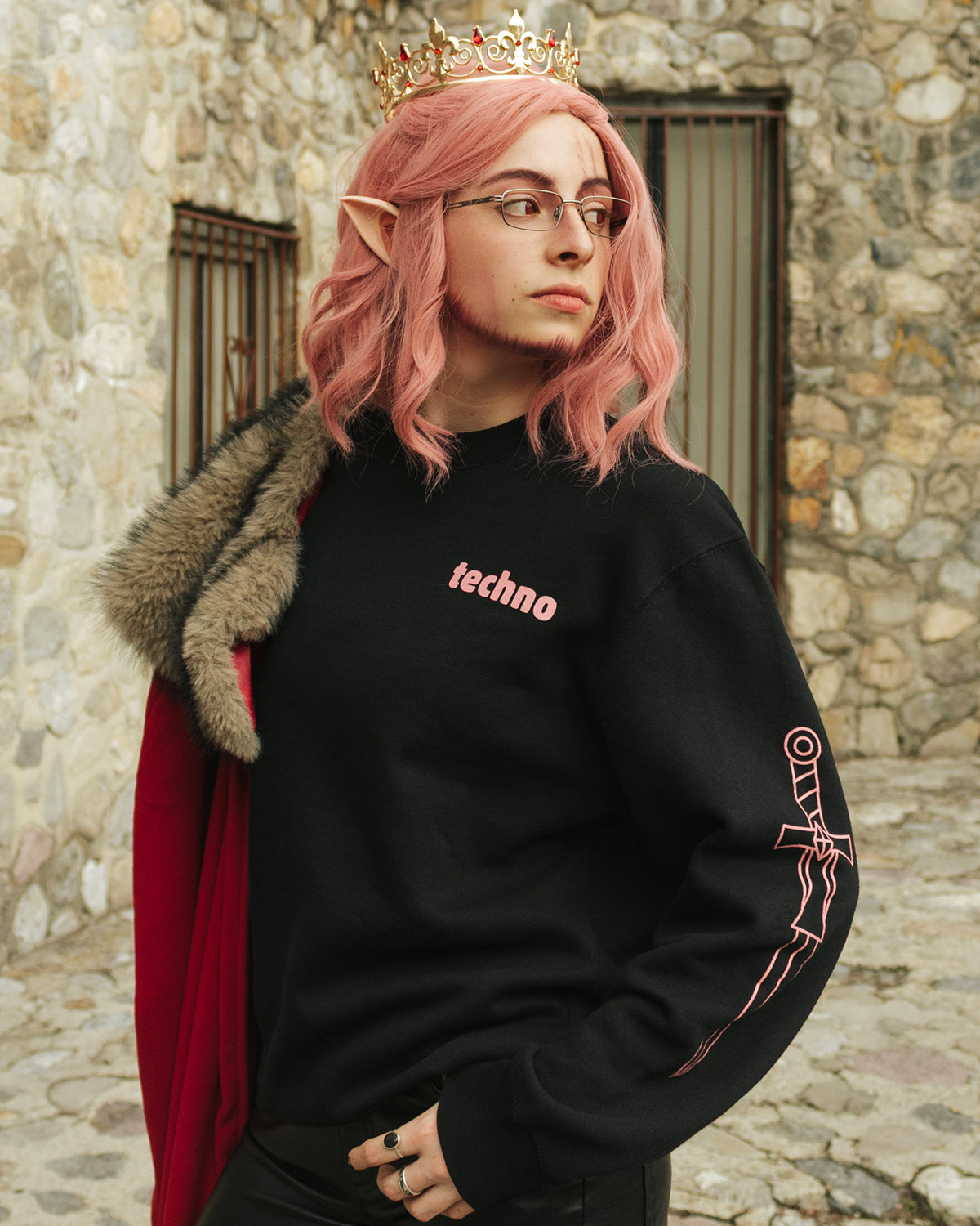 Techno Said It Crewneck Sweatshirt (Black)
