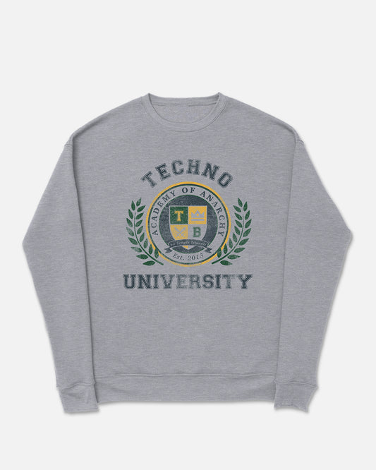 Techno University Crewneck Sweatshirt (Heather Gray)