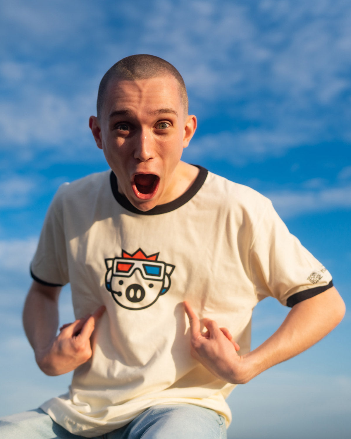 Agro Jack Manifold Collaboration Ringer Tee (Cream)