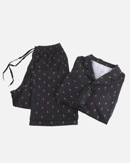 Carl Pajama Set (Black)