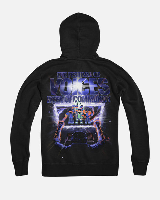 Festival of Voices Zip Up Hoodie (Black)