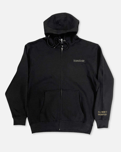 All War Is Deception Zip-Up Hoodie (Black)