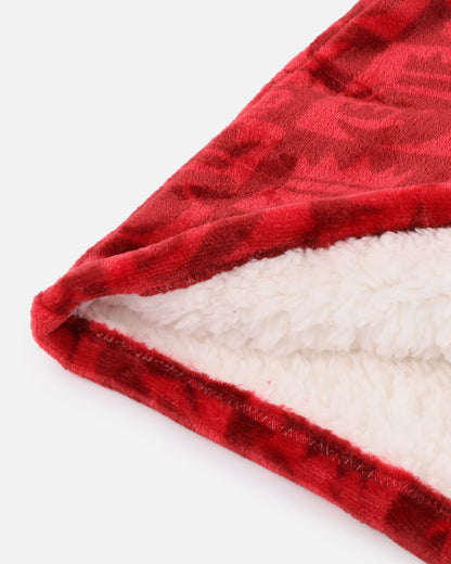 The King Sherpa Lined Blanket Hoodie (Red)