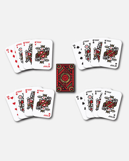 King Technoblade Playing Cards (Red/Gold Foil)