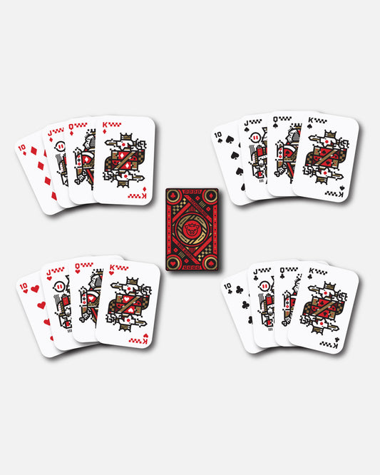 King Technoblade Playing Cards (Red/Gold Foil)