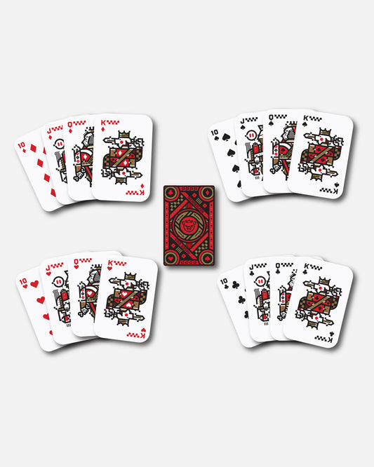 King Technoblade Playing Cards (Red/Metallic Gold Ink)