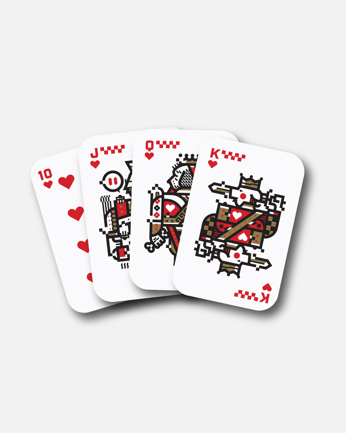King Technoblade Playing Cards (Red/Gold Foil)