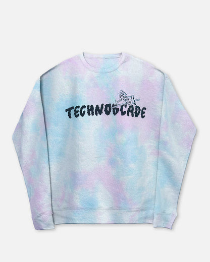 Technoplane Tie Dye Crewneck (Pink/Blue)