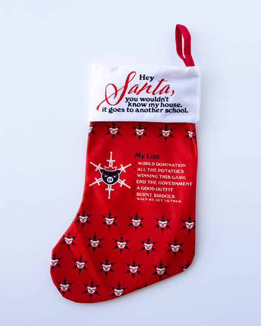 Hey Santa Holiday Stocking (Red)