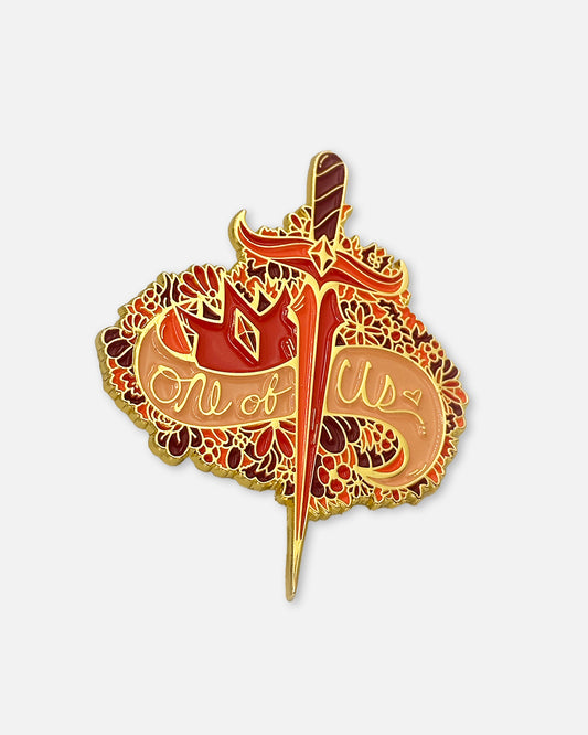 One Of Us Crown Sword Pin