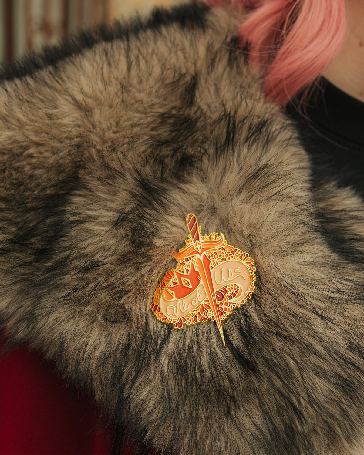 One Of Us Crown Sword Pin
