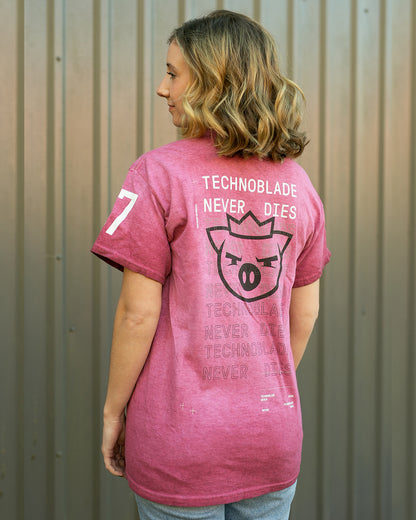 Salute Tee (Techno Pig Pink)