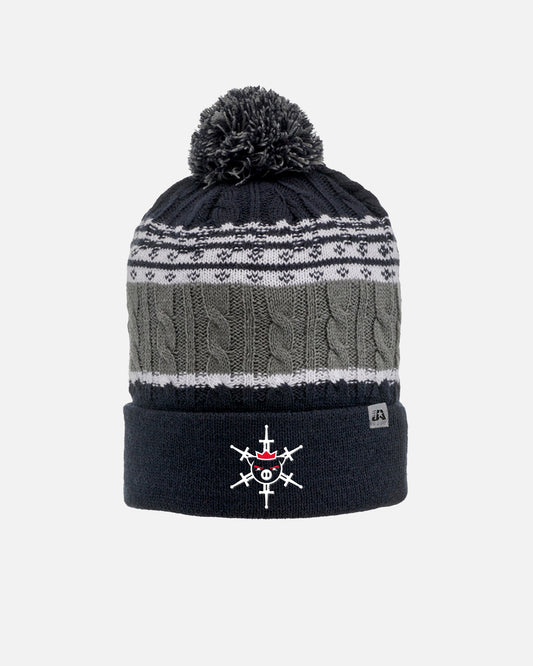 Swordflake Knit Beanie (Navy)