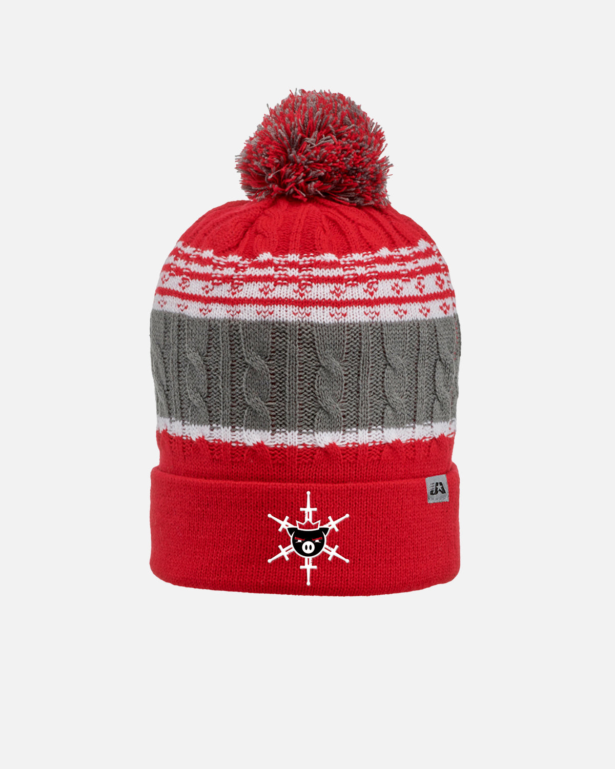 Swordflake Knit Beanie (Red)