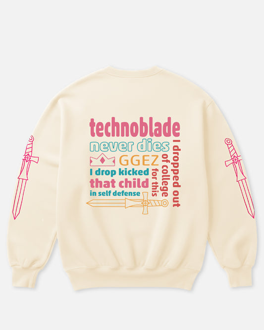 Techno Said It Crewneck Sweatshirt (Cream)