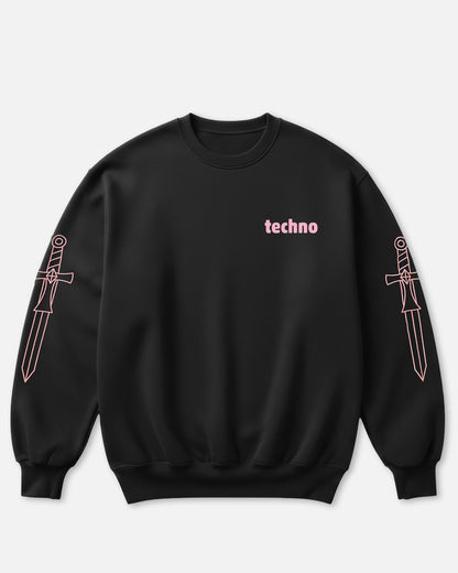 Techno Said It Crewneck Sweatshirt (Black)