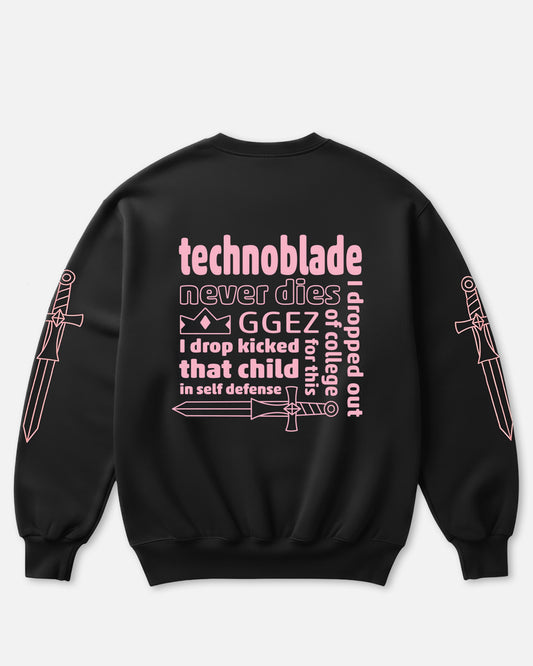 Techno Said It Crewneck Sweatshirt (Black)