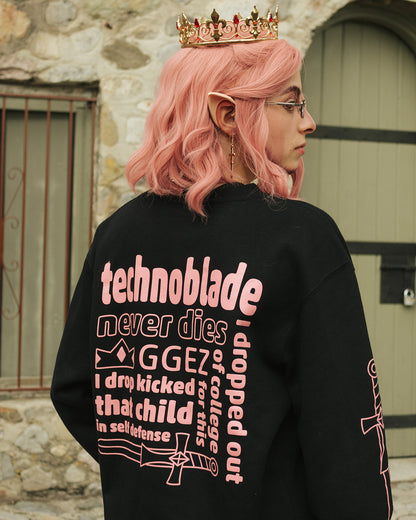 Techno Said It Crewneck Sweatshirt (Black)