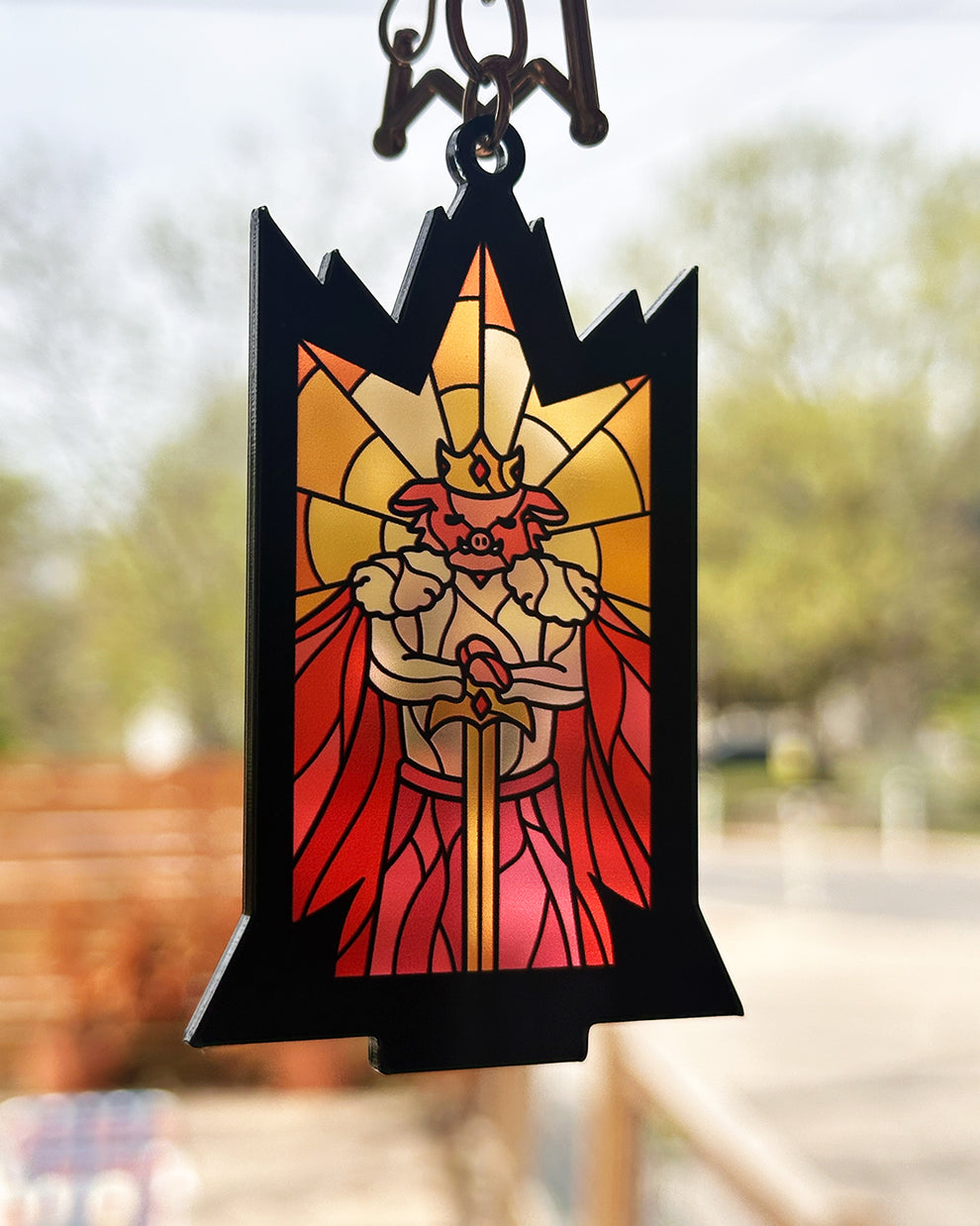 Technoblade 'Techno Stained Glass' Keychain Standee – Technoblade Official