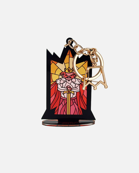 Techno Stained Glass Keychain Standee
