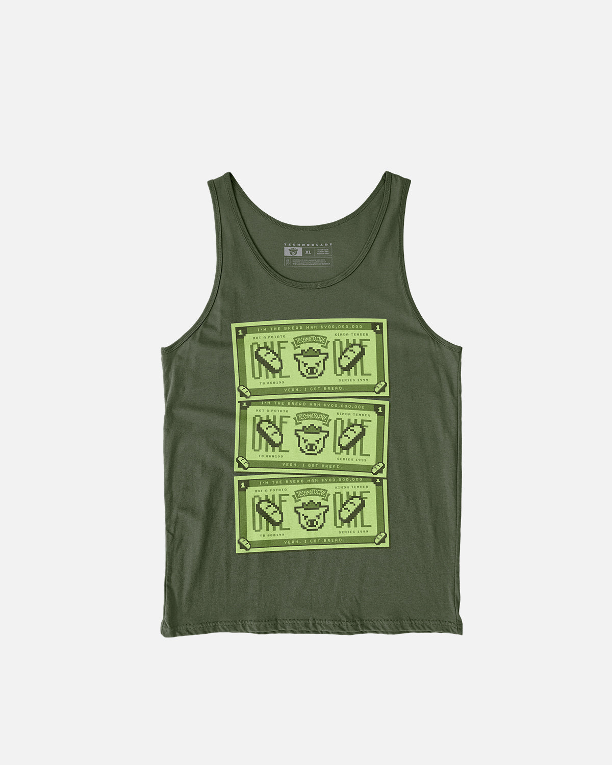 The Bread Man Tank Top (Army Green)