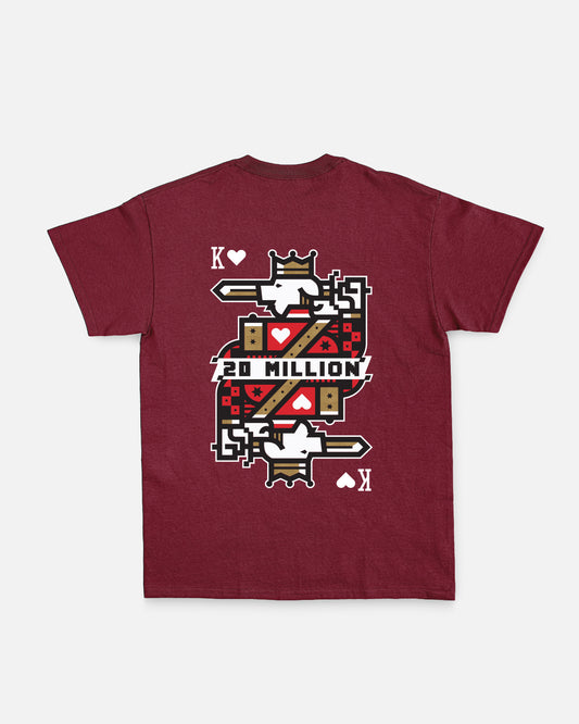 20 Million Subs Tee (Burgundy)