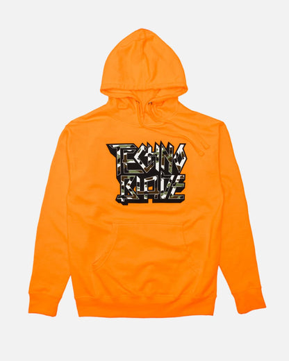 Camo Wordmark Hoodie (Orange)