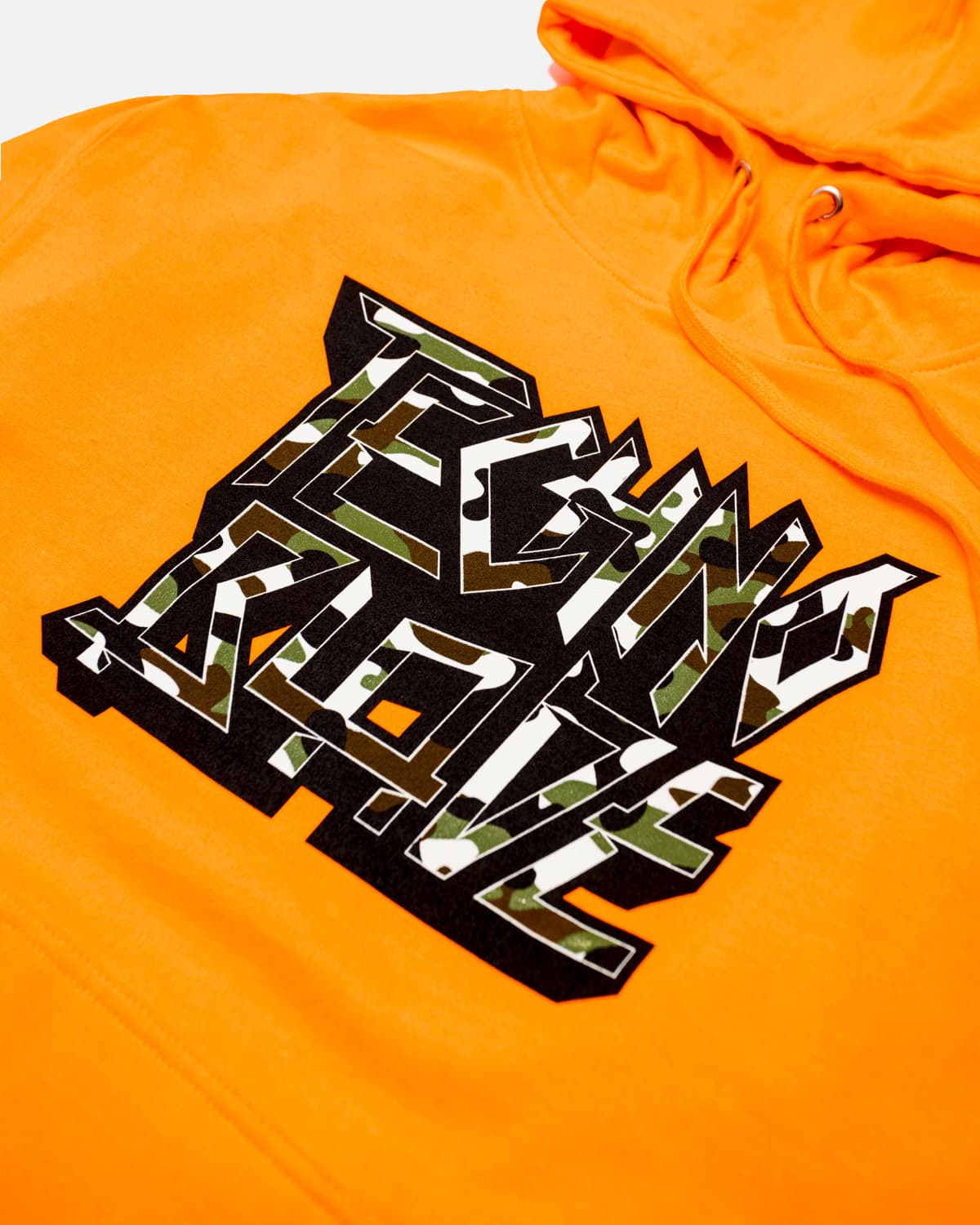 Orange and Grey online Paint Splatter Camo Pullover Hoodie