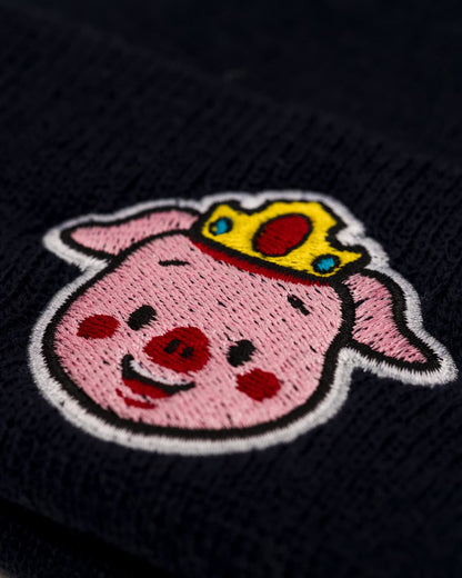 Classic Pig Beanie (Navy)