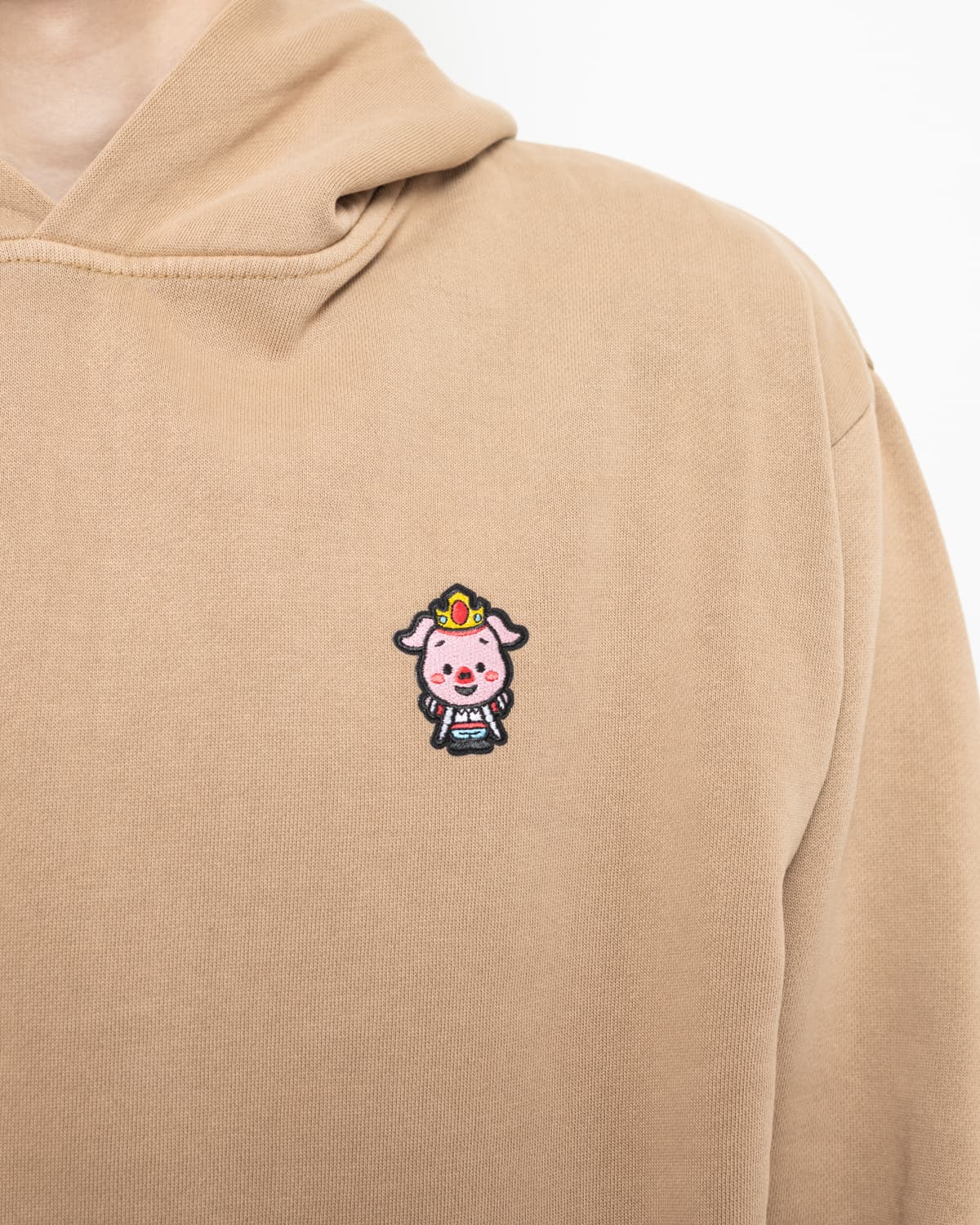 Classic Pig Pull Over Hoodie (Burro)