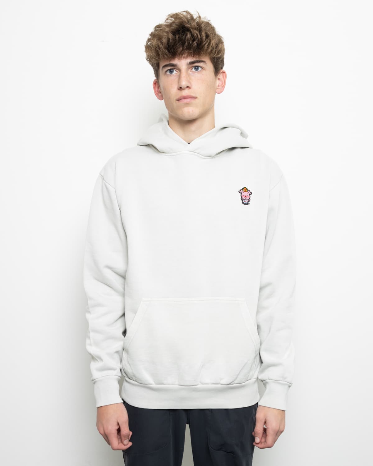 Classic Pig Pull Over Hoodie (Lunar Rock)