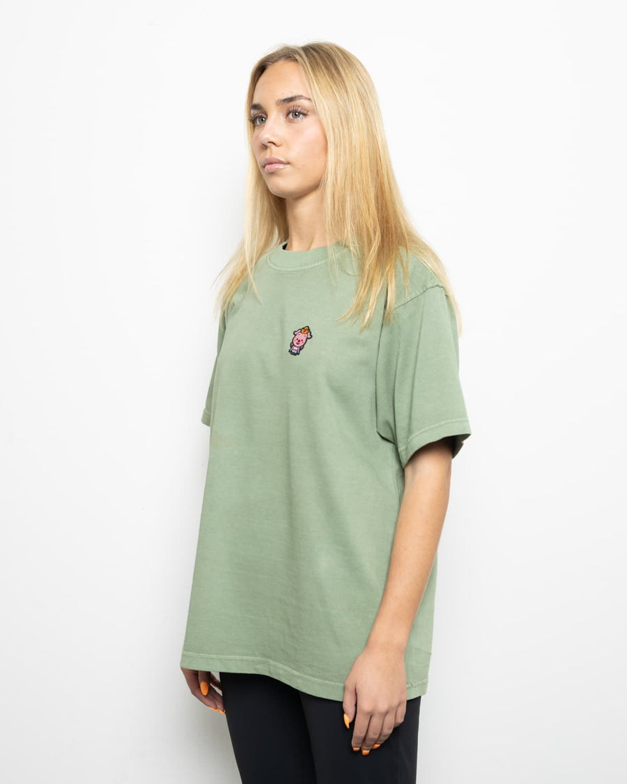 Classic Pig Tee (Oil Green)