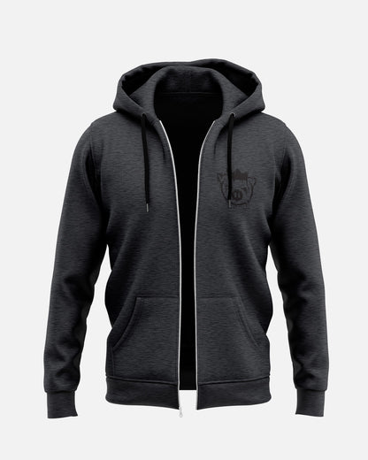 Drippy Agro Glow In The Dark Zip Up Hoodie (Charcoal Heather)