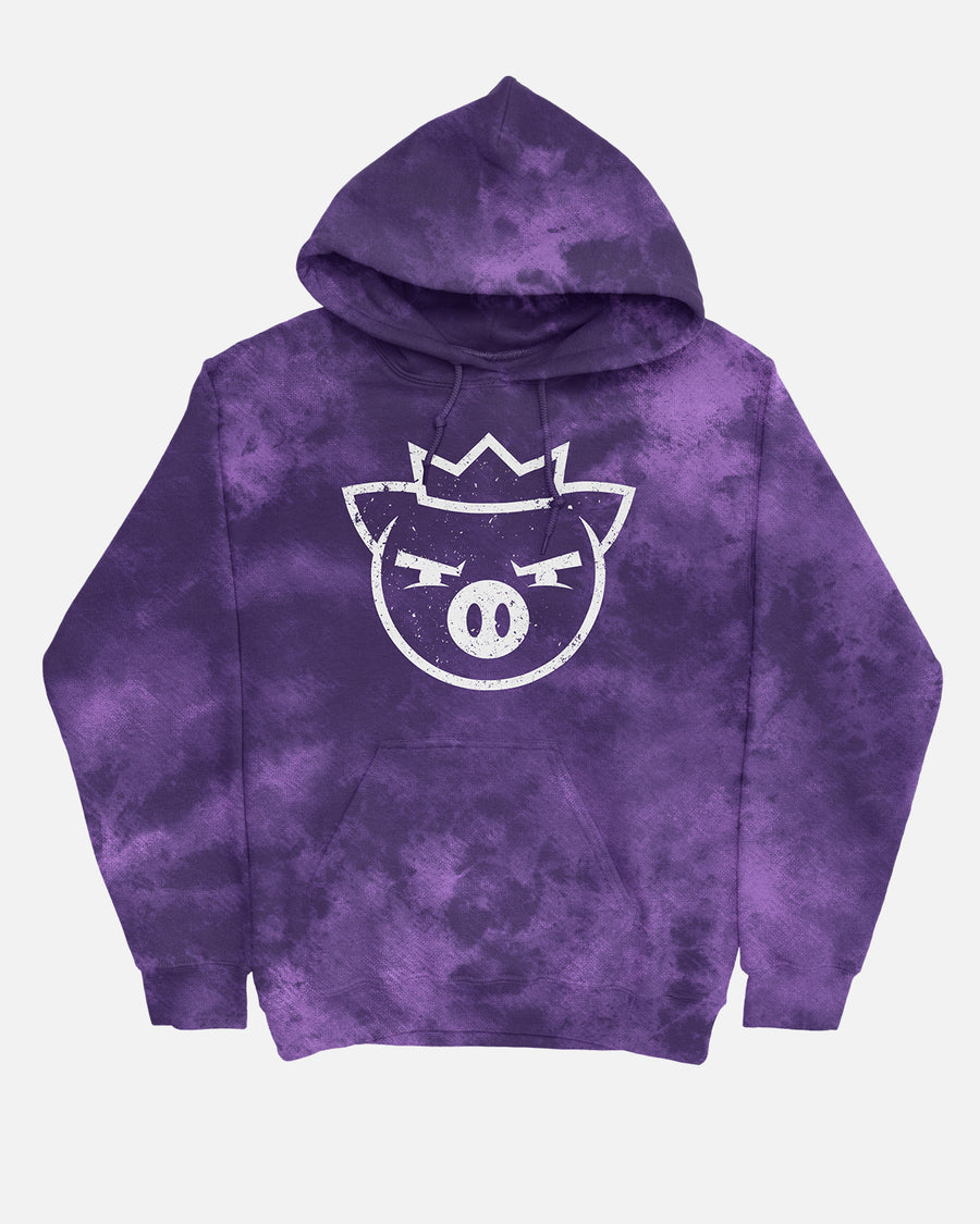 Ghost King Glow In The Dark Hoodie (Purple Cloud Wash)