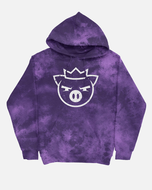 Ghost King Glow In The Dark Hoodie (Purple Cloud Wash)
