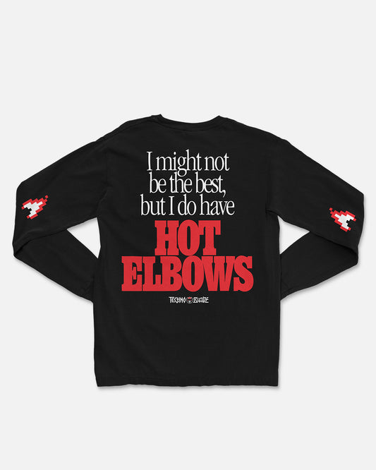 Hot Elbows Long Sleeve Tee (Black)