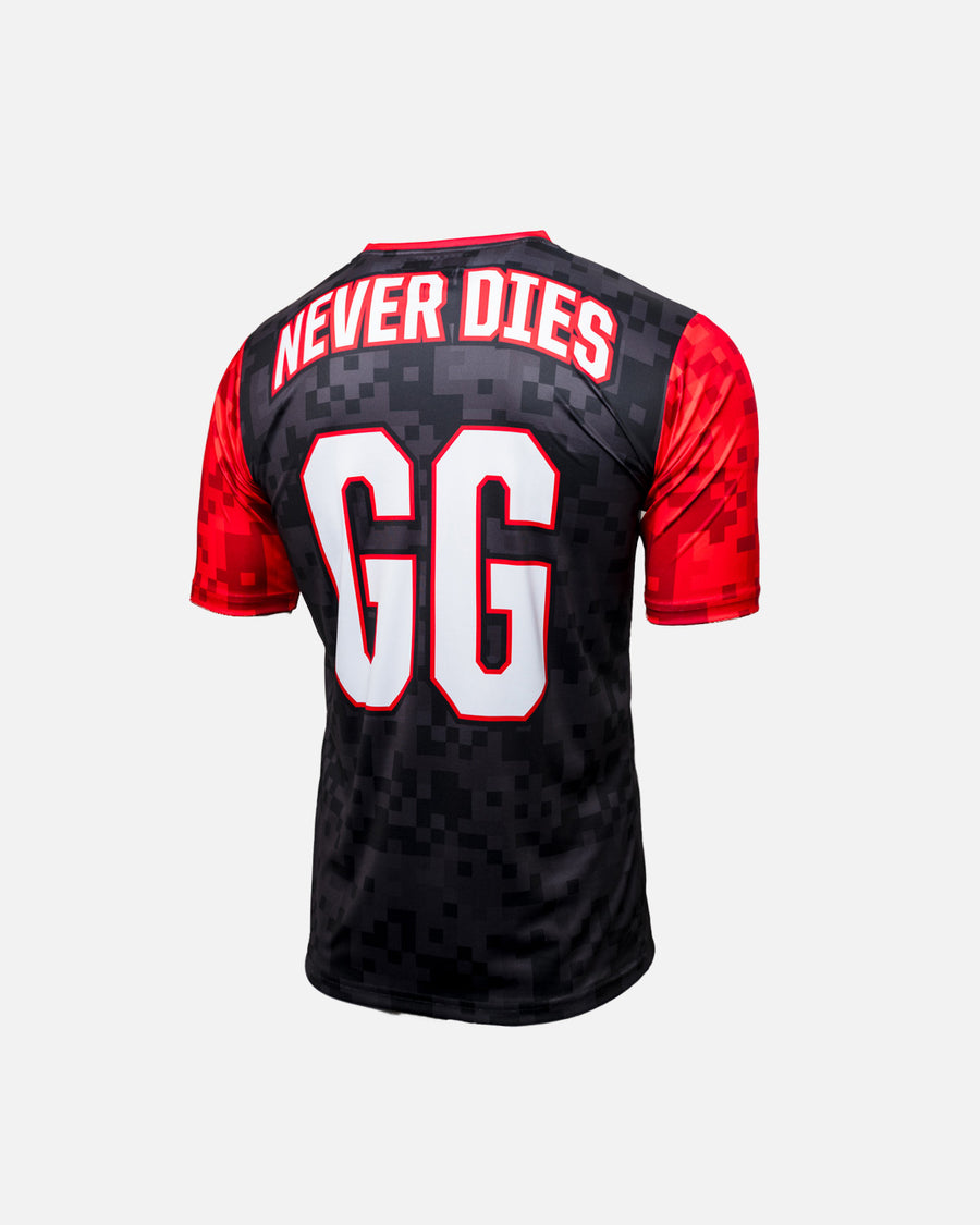Never Dies Gaming Jersey (Black/Red)