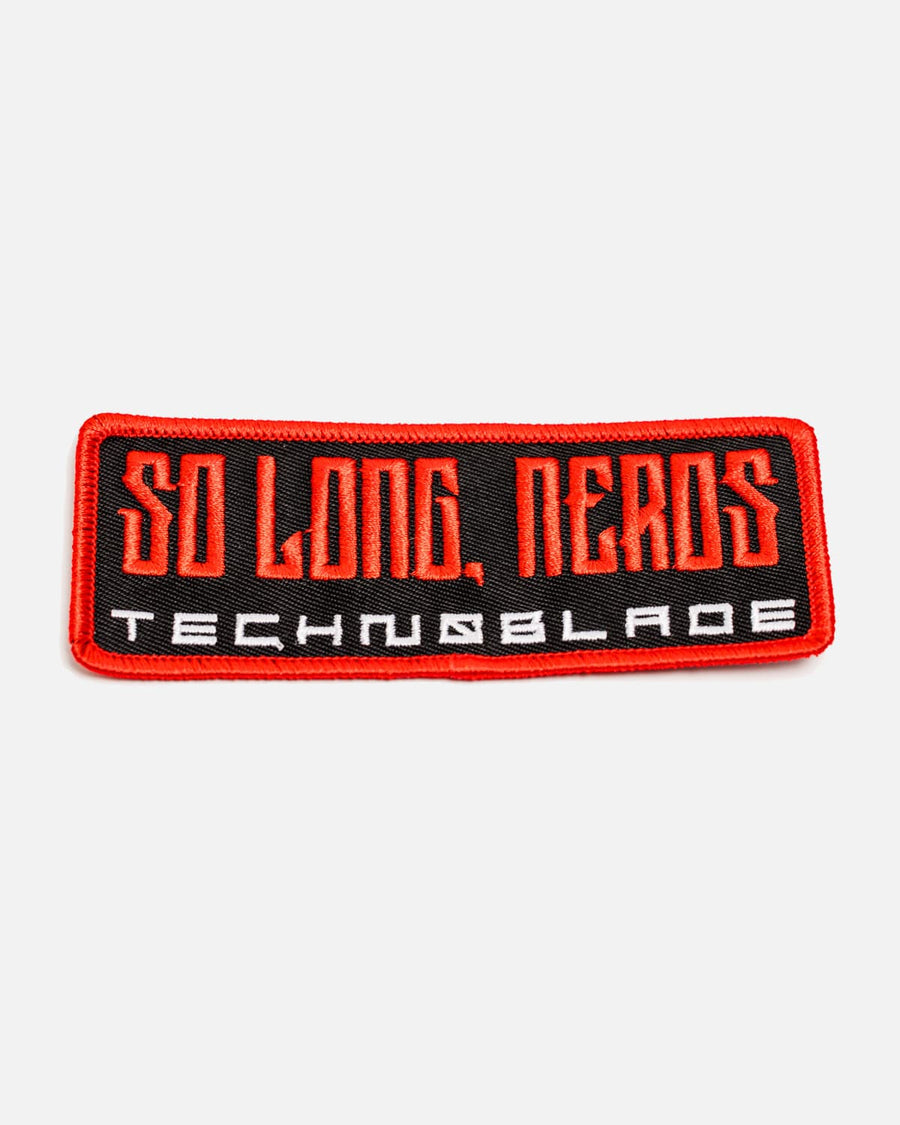 So Long Nerds Embroidered Patch