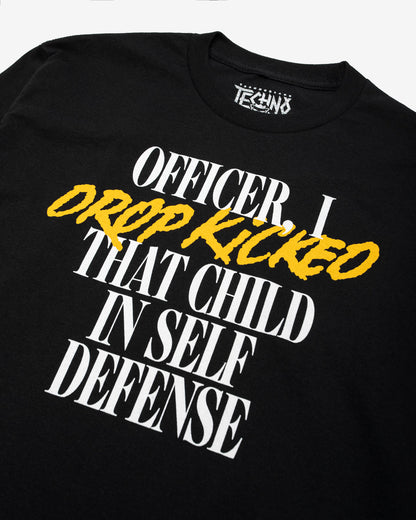 Self Defense Long Sleeve Tee (Black)