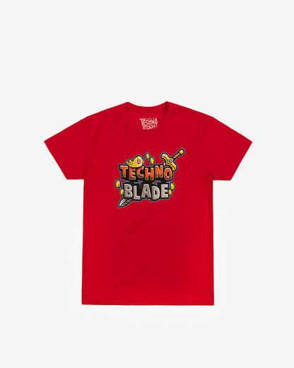 Techno Wordmark Youth Tee (Red)